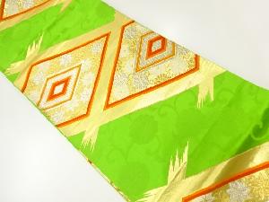 アンティーク　菱に菊楓模様織出し袋帯（材料）